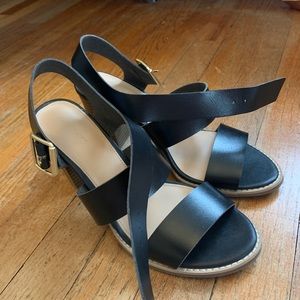 black sandals with wedges